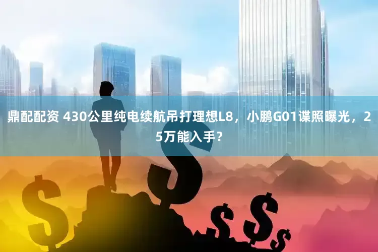 鼎配配资 430公里纯电续航吊打理想L8，小鹏G01谍照曝光，25万能入手？